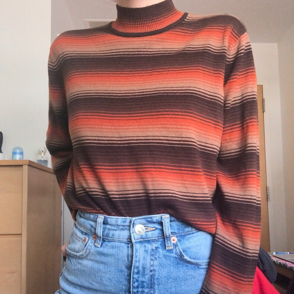 70s striped sweater